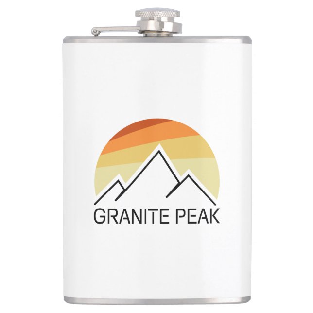 Granite Peak Montana Retro Flachmann (Vorderseite)