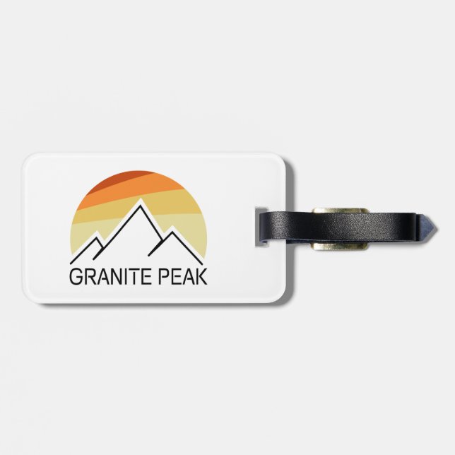 Granite Peak Montana Retro Gepäckanhänger (Rückseite horizontal)