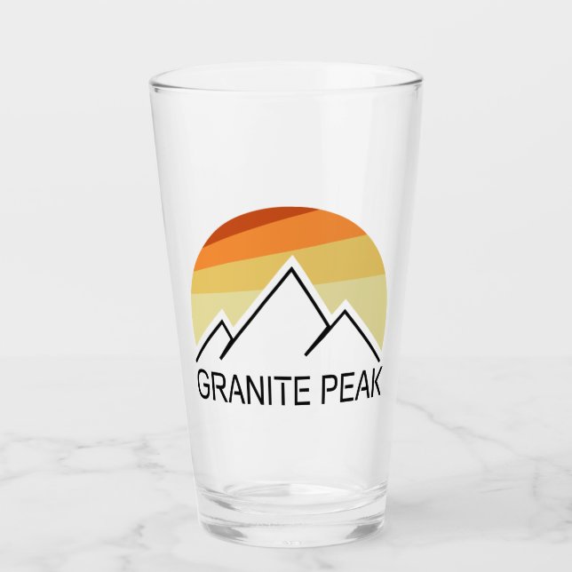 Granite Peak Montana Retro Glas (Vorderseite)