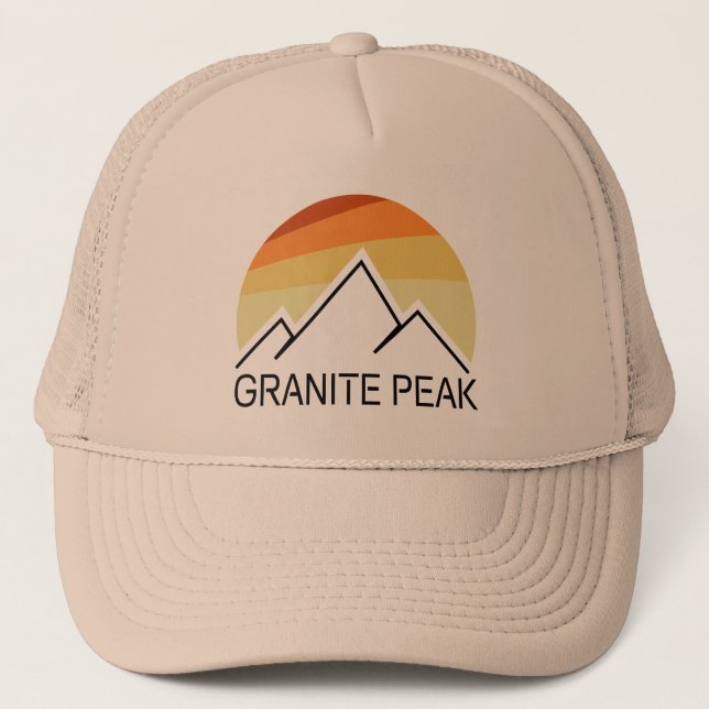 Granite Peak Montana Retro Truckerkappe (Vorderseite)