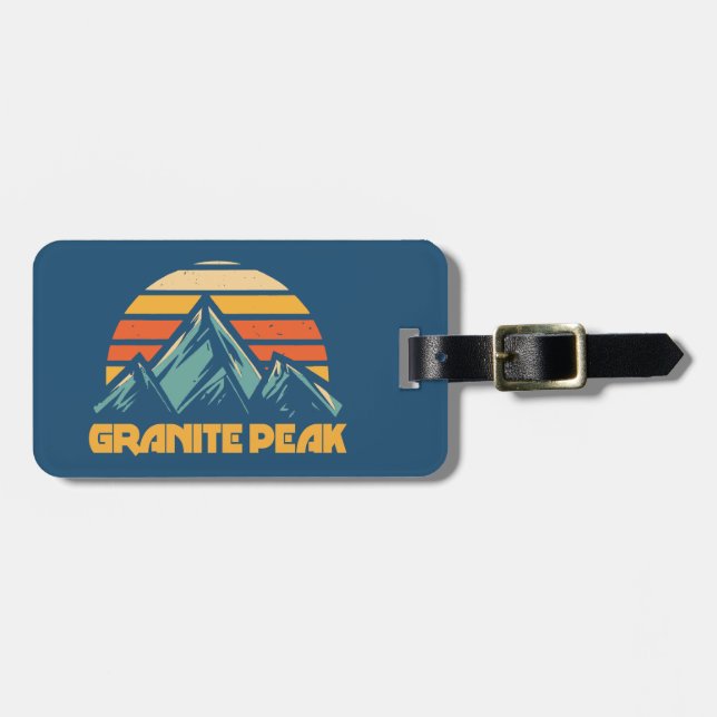 Granite Peak Montana Retro Türkis Gepäckanhänger (Vorderseite horizontal)