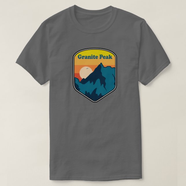 Granite Peak Montana Sunrise T-Shirt (Design vorne)