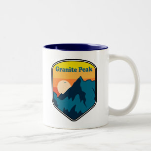 Granite Peak Montana Sunrise Zweifarbige Tasse