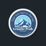 Granite Peak Wisconsin ski resort souvenir  Magnet<br><div class="desc">Magnet from Granite Peak Wisconsin with a gorgeous blue mountain with a sunny background and the option to add  a mountain or ski resort name. 

You can also customize it with your name.</div>