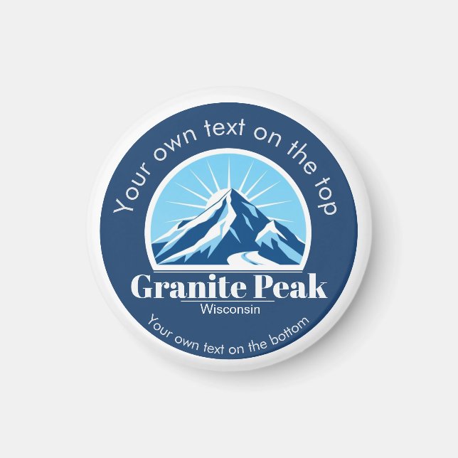 Granite Peak Wisconsin ski resort souvenir  Magnet (Vorne)