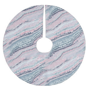 Granite Pink Blue Gray Marmor Slate Agate Stone Polyester Weihnachtsbaumdecke
