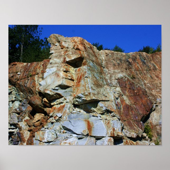 Granite Rock Cliff Nature Poster (Vorne)