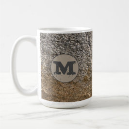 Granite Rockface Initial Coffee Tasse Sie anpassen