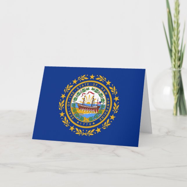 Granite Stater Flag, Flag of New Hampshire Karte (Vorderseite)