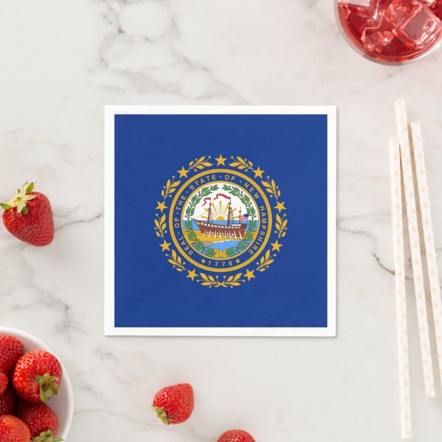 Granite Stater Flag, Flag of New Hampshire Serviette (Beispiel)