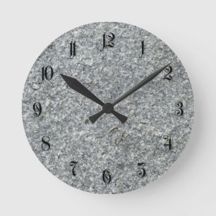 Granite texture runde wanduhr
