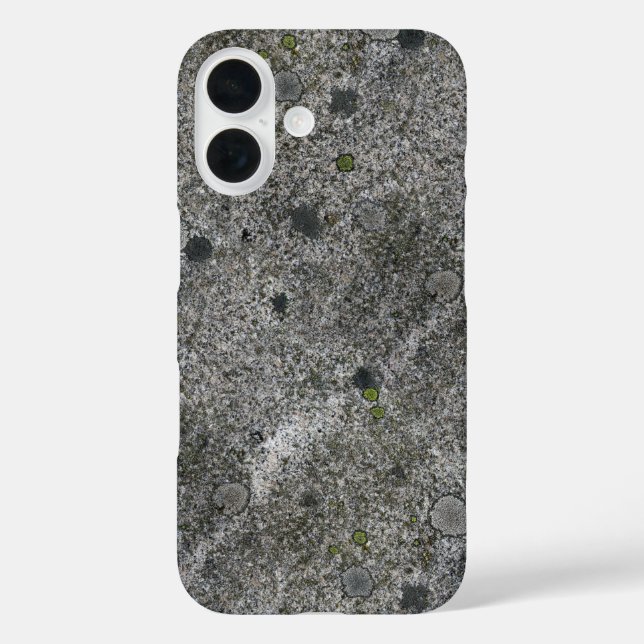 Granitfelsen grau mit grünem Moos Case-Mate iPhone Hülle (Rückseite)