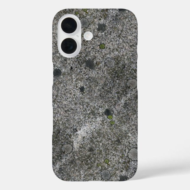 Granitfelsen grau mit grünem Moss Case-Mate iPhone Hülle (Rückseite)