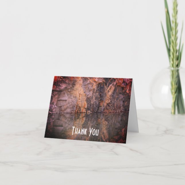 Granitfelsen Reflections 3 Natur Danke Karte (Vorderseite)