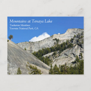 Granitgebirge am Tenaya-See, Yosemite, CA Pos Postkarte