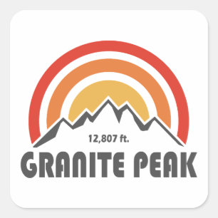 Granitspitze Quadratischer Aufkleber