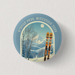 Granitspitze, Skigebiet Wisconsin usa Souvenir Button