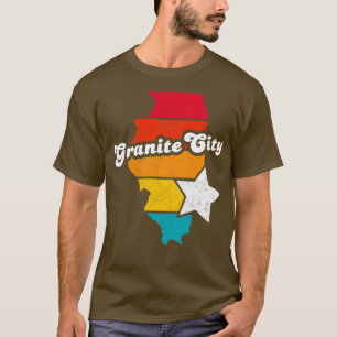 Granitstadt Illinois Vintag Beunruhigtes Souvenir T-Shirt