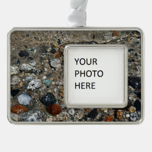 Granitsteine im Tenaya Lake im Yosemite Rahmen-Ornament Silber