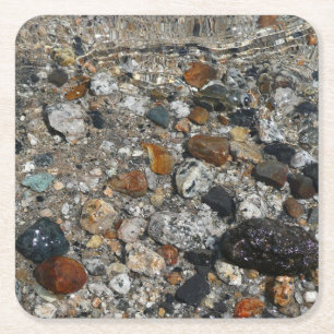 Granitsteine im Tenaya Lake im Yosemite Rechteckiger Pappuntersetzer