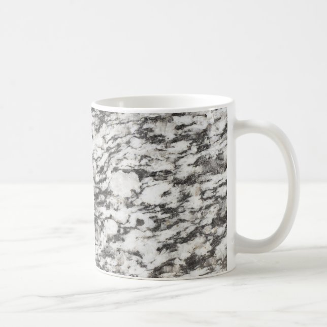 Granitstruktur | Hintergrund aus schwarzem Marmor Kaffeetasse (Rechts)