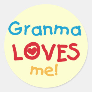 Granma Lieben T - Shirt und Geschenke Runder Aufkleber