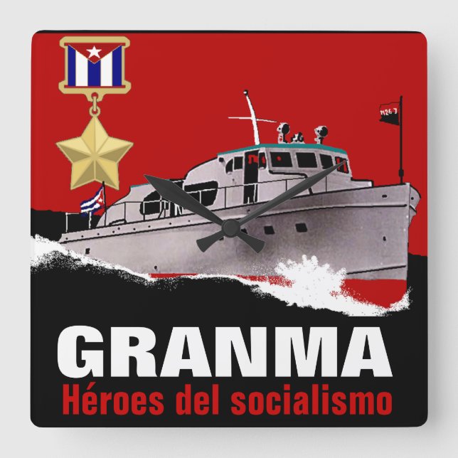 GRANMA QUADRATISCHE WANDUHR (Vorderseite)