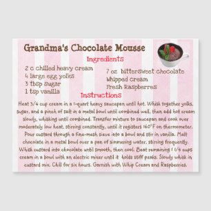 Granma-Schokolade-Mousse-Rezept Magnetkarte