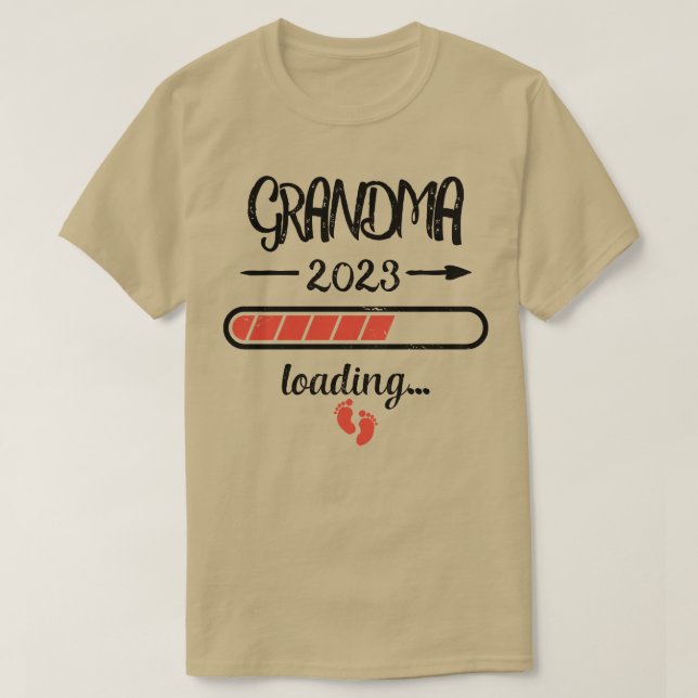 Granny 2023 Ladung Schwangerschaft Großmutter Gebu T-Shirt (Design vorne)