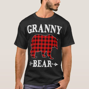 Granny Bear Christmas Pajama Red Kariert Buffalo F T-Shirt