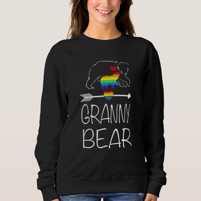 Granny Bear Proud Mama Regenbogen Flag Lgbt Pride Sweatshirt (Vorderseite)