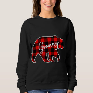 Granny Bear Red Kariert Matching Family Weihnachte Sweatshirt