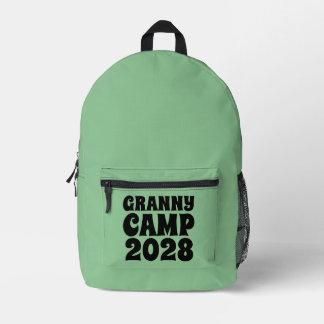 Granny Camp Retro Green Bedruckter Rucksack