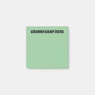 Granny Camp Retro Grüner Text Post-it Klebezettel