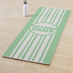 Granny Camp Retro Grüner Text Yogamatte