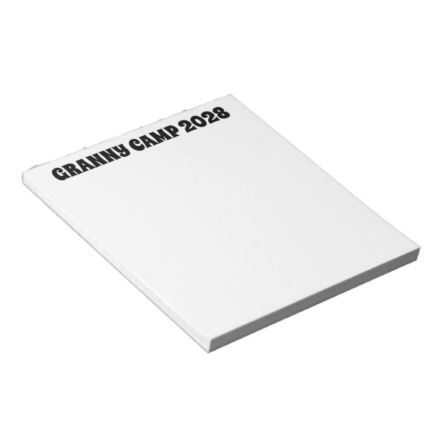 Granny Camp Retro Text Notizblock (angewinkelt)