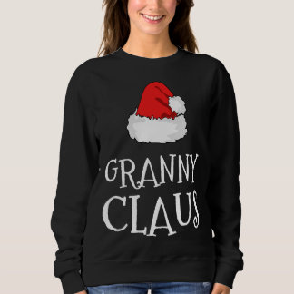 Granny Claus Christmas Hat Family Group Matching P Sweatshirt