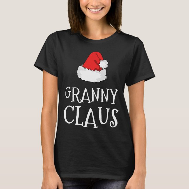 Granny Claus Christmas Hat Family Group Matching P T-Shirt (Vorderseite)