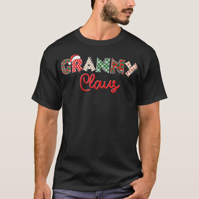 Granny Claus Santa Hat Merry Christmas Cute Granny T-Shirt (Vorderseite)