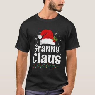 Granny Claus Weihnachtsmannmütze Herz Weihnachten  T-Shirt