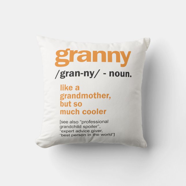Granny Definition Großartiges Geschenk Kissen (Vorderseite)