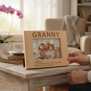 Granny Definition Laser Etted Picture Frame Geätzte Rahmen