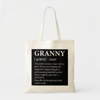 Granny Definition Oma Funny Großmutter Tragetasche