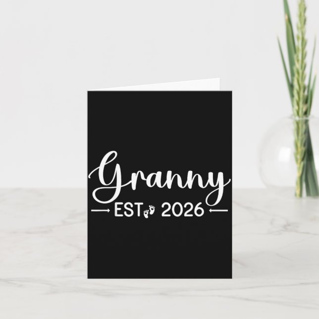 Granny Est 2026 New Matching Mother To Be 2026  Karte (Vorderseite)
