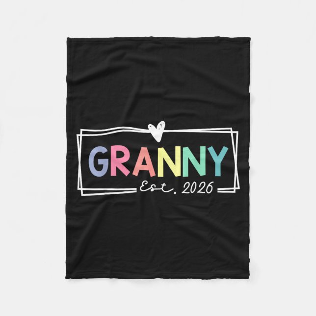 Granny Est 2026 Promoted To Grandma 2026 For Grand Fleecedecke (Vorderseite)
