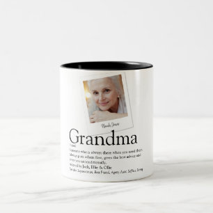 Granny Grandma Grandmother Definition Foto Zweifarbige Tasse