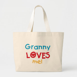 Granny Lieben Me Tshirts und Geschenke Jumbo Stoffbeutel