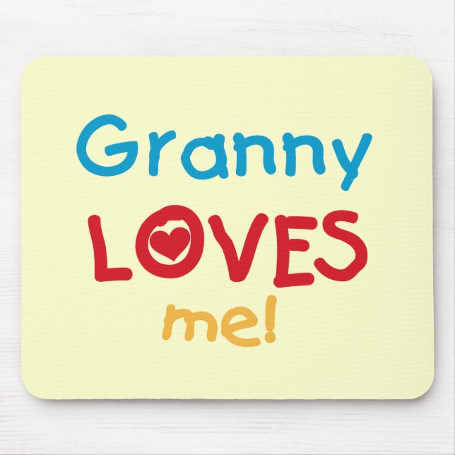Granny Lieben Me Tshirts und Geschenke Mousepad (Vorne)