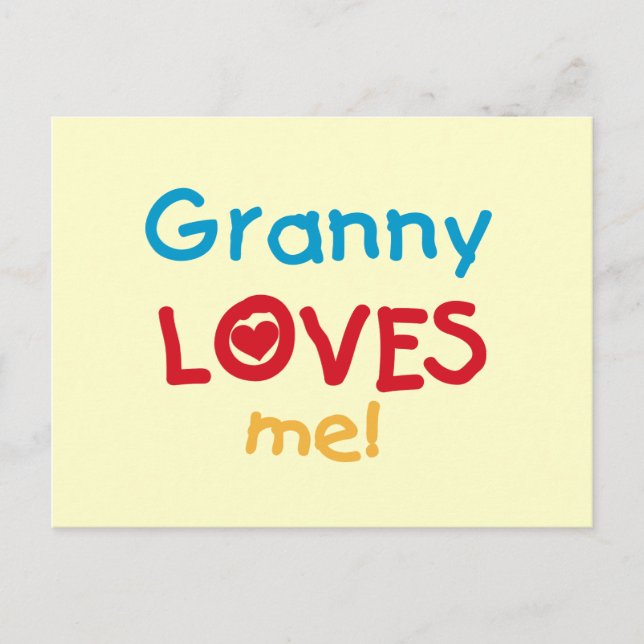 Granny Lieben Me Tshirts und Geschenke Postkarte (Vorderseite)