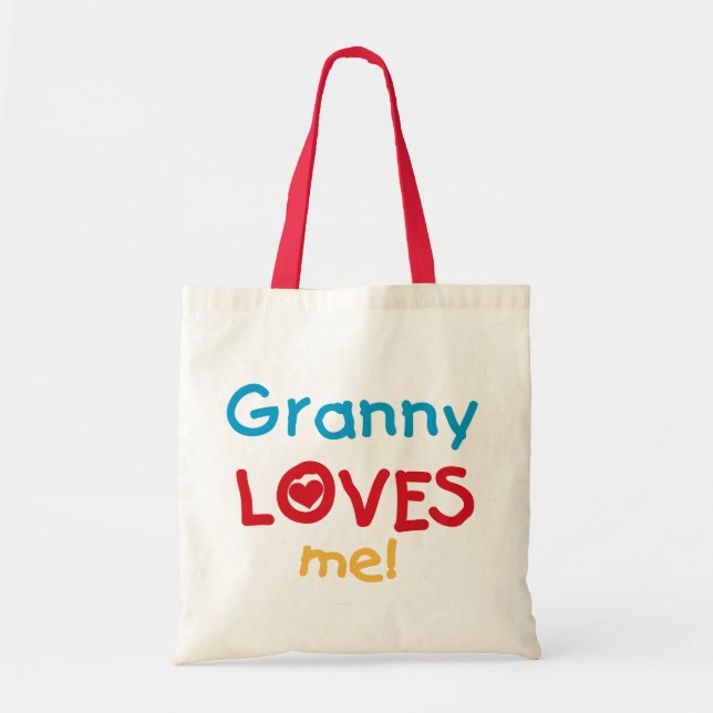Granny Lieben Me Tshirts und Geschenke Tragetasche (Vorne)